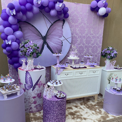 Borboleta Lilás – Locação de Temas Personalizados Para Sua Festa!